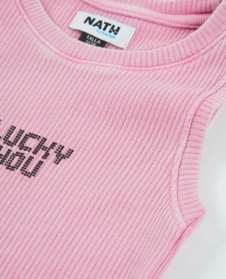 Vestito da bambina in maglia a coste elasticizzata