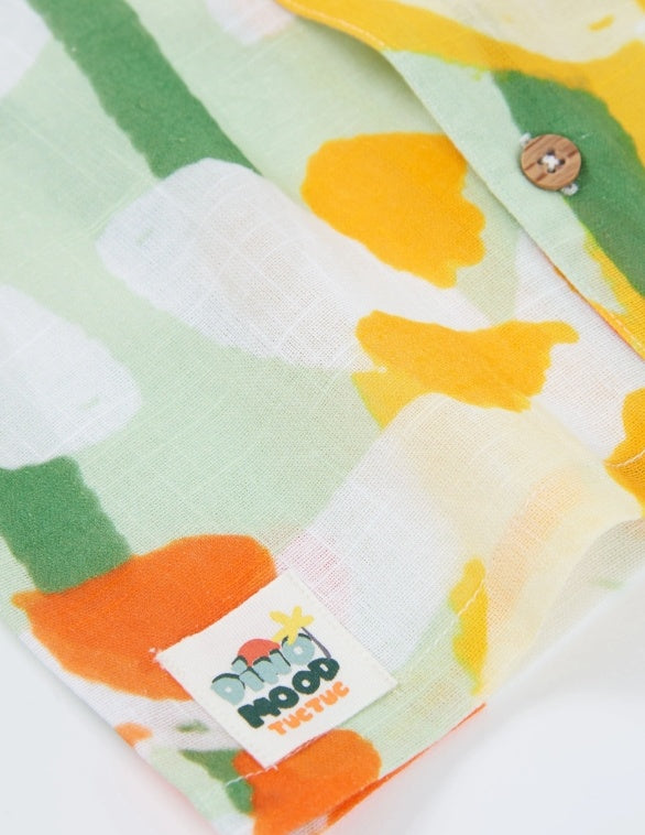 Camicia da bambino in tessuto e tessuto traspirante