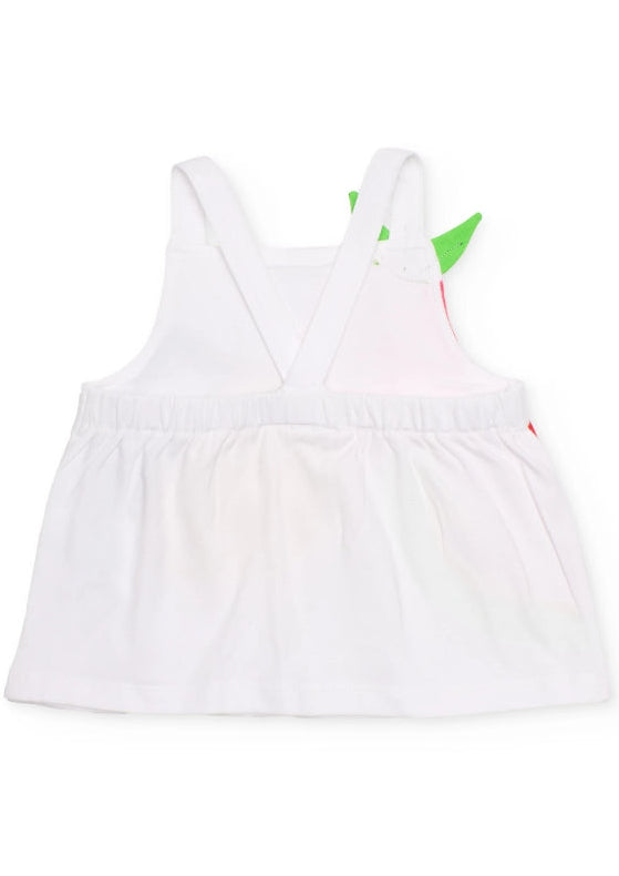 Completo da bambina in maglia con grande stampa