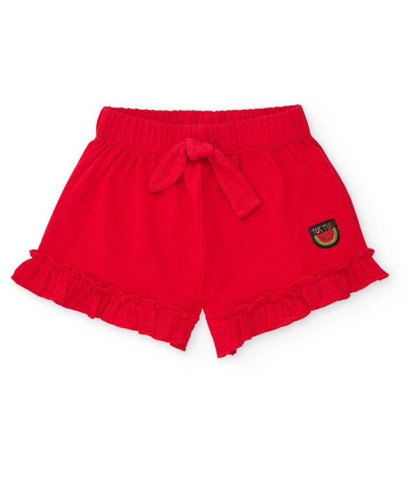 Completo da bambina in maglia con occhiali applicati