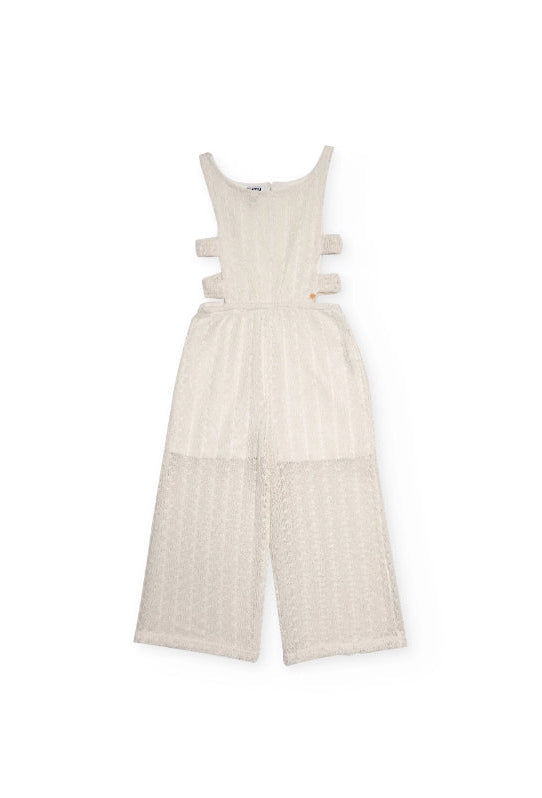 Tuta da bambina in maglia con aperture laterali