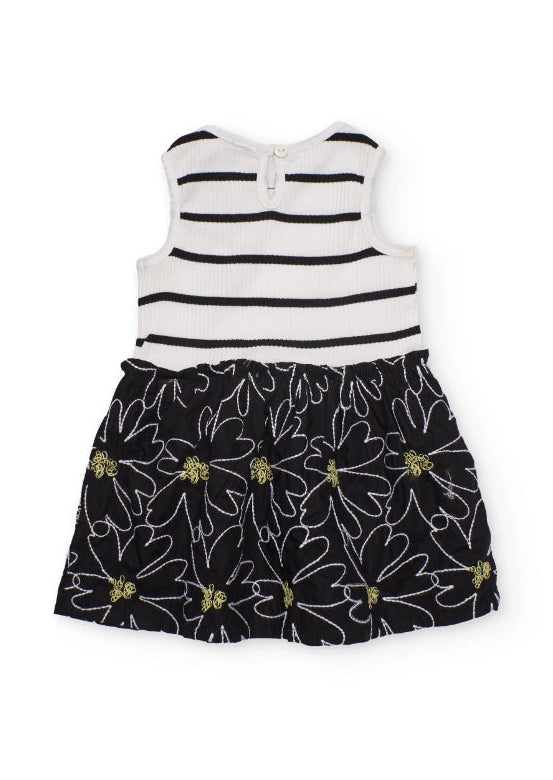 vestito in maglia a righe da bambina