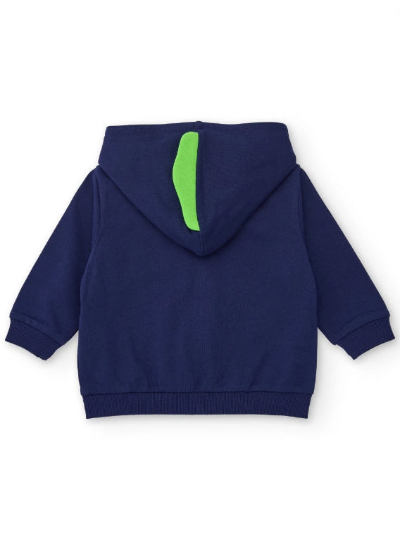 Completo da bambino in maglia con grande motivo frontale