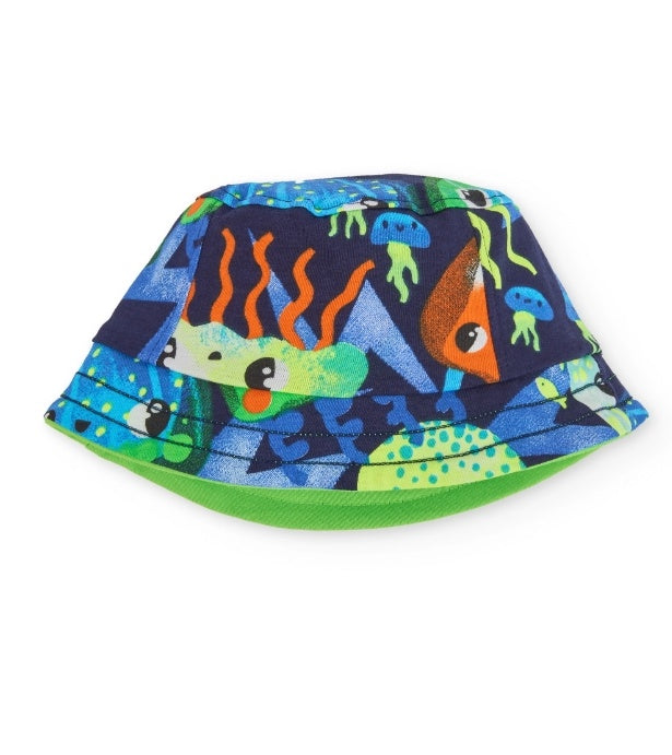 Cappellino da bambino in maglia con design reversibile