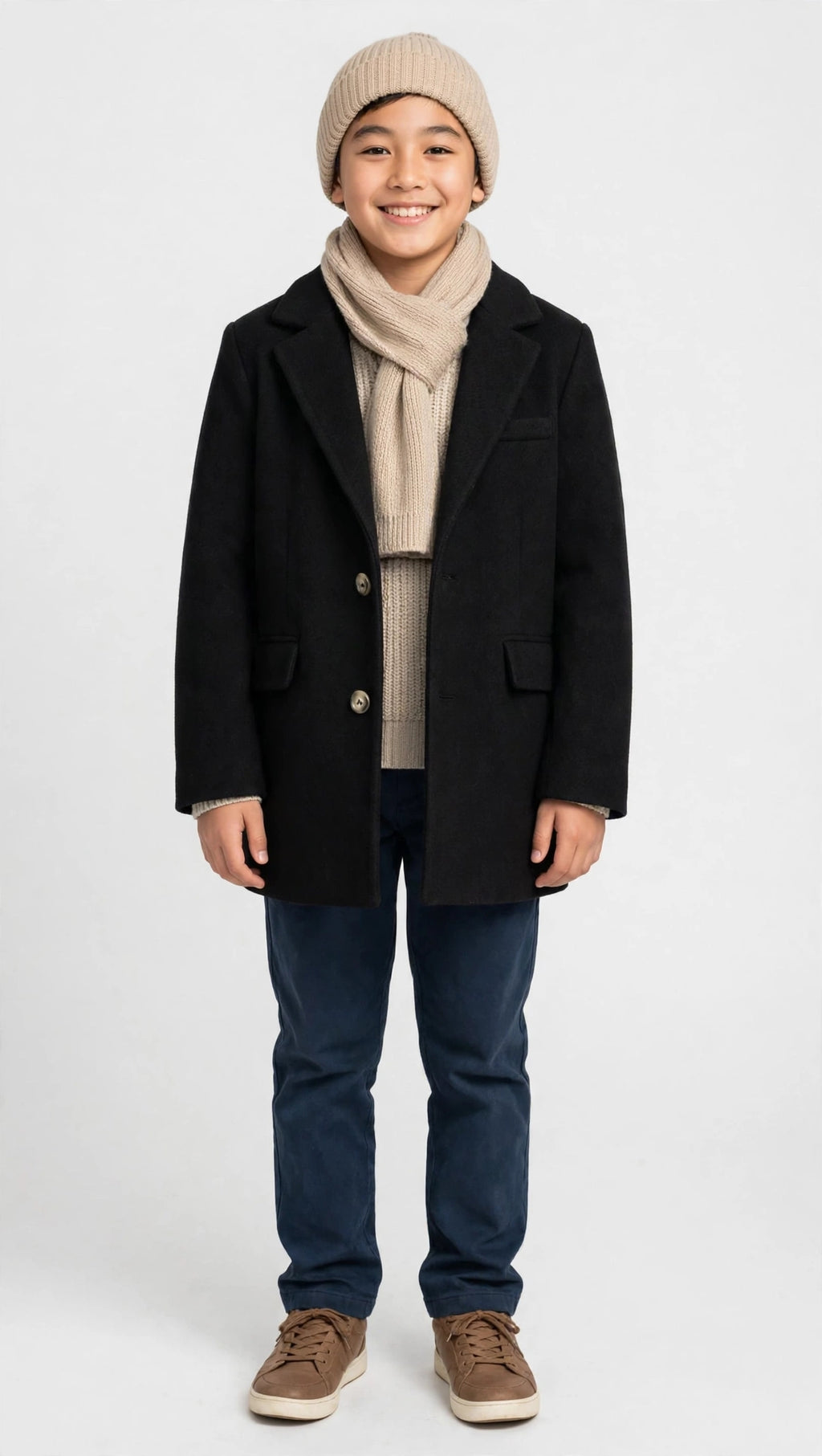 CAPPOTTO NERO ELEGANTE BAMBINO -  CERIMONIA / INVERNO da ragazzo