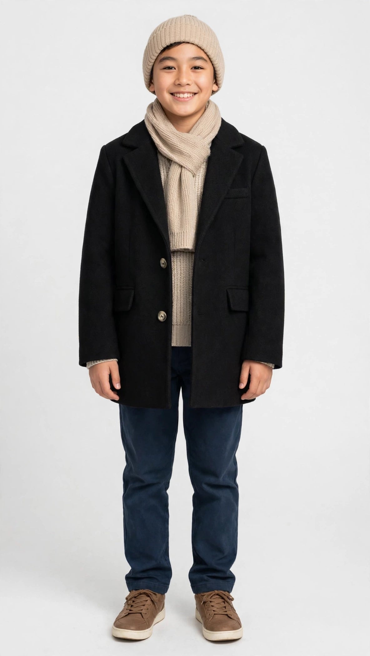 CAPPOTTO NERO ELEGANTE BAMBINO -  CERIMONIA / INVERNO da ragazzo