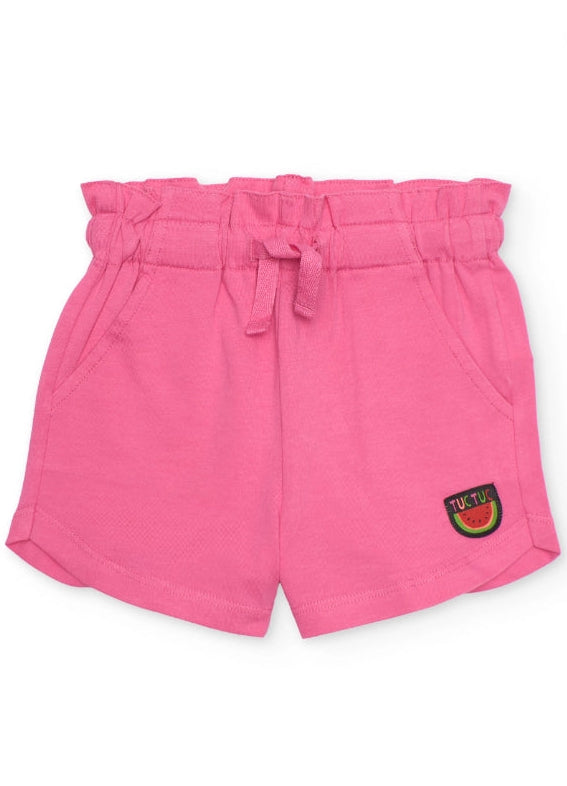 Completo da bambina in maglia con grande stampa