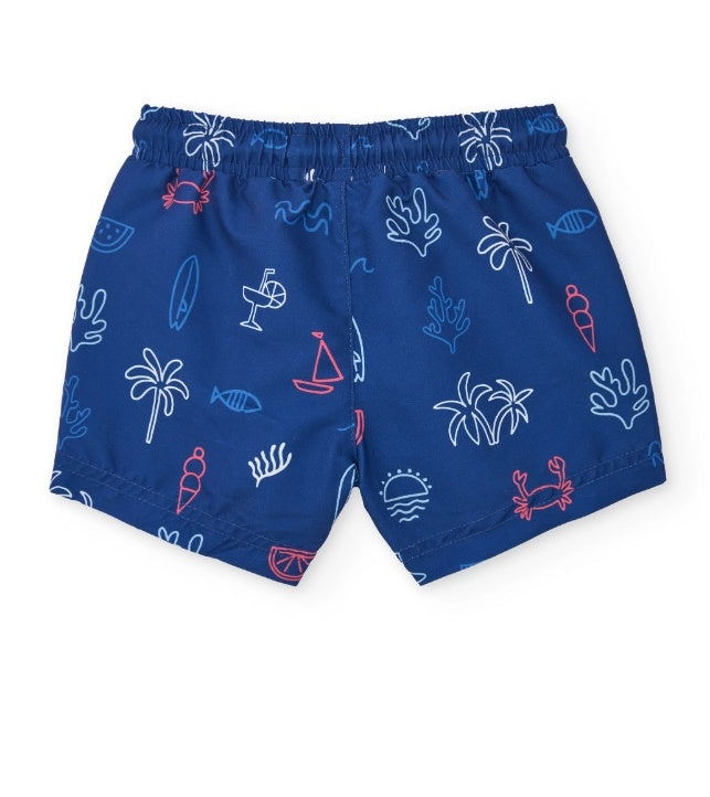 Costume da bagno da bambino in tessuto piano con tessuto leggero