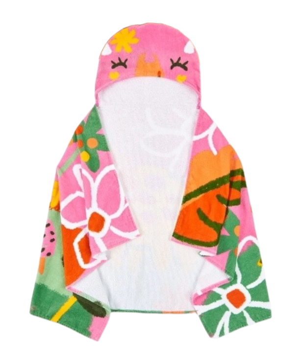 Asciugamano da bambina in maglia con cappuccio