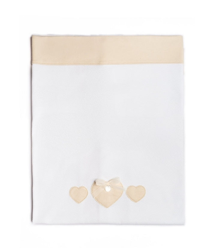 Set nascita  per bimba bianco beige