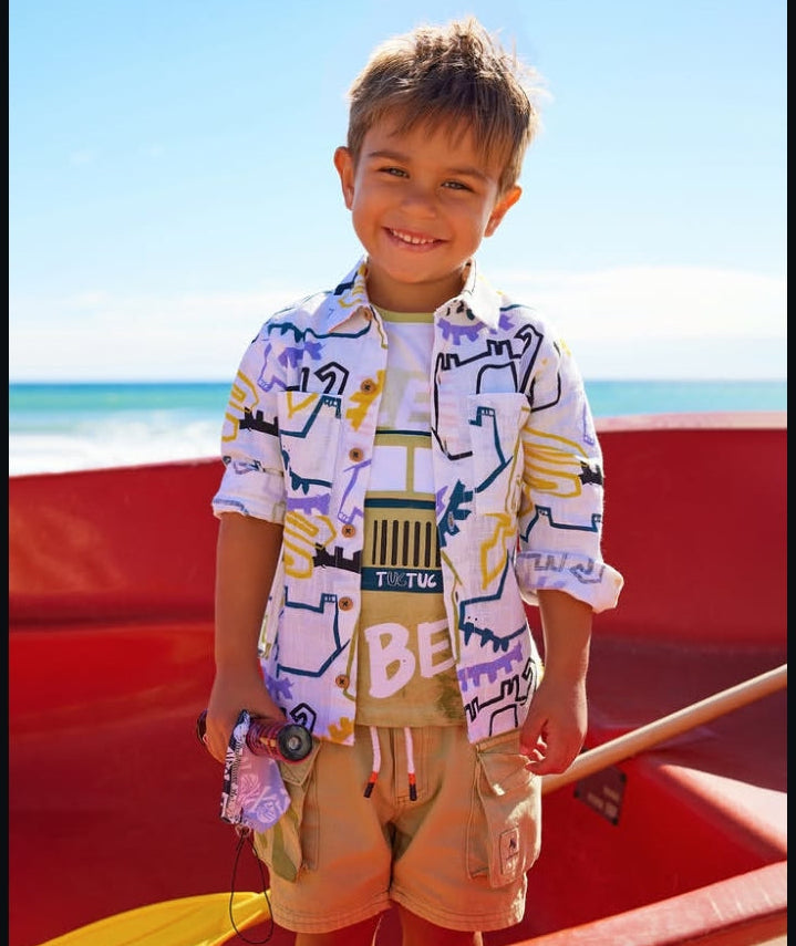 camicia in cotone da bambino