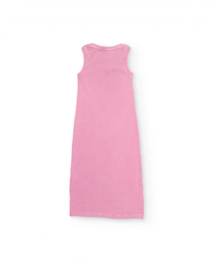 Vestito da bambina in maglia a coste elasticizzata