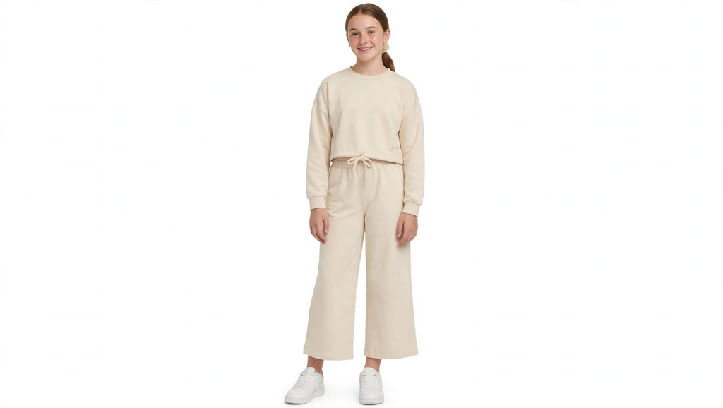 COMPLETO BEIGE CHIC - CROPPED + PALAZZO Hangar93 da ragazza e banbina