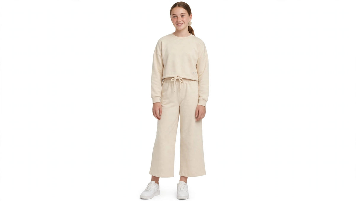 COMPLETO BEIGE CHIC - CROPPED + PALAZZO Hangar93 da ragazza e banbina