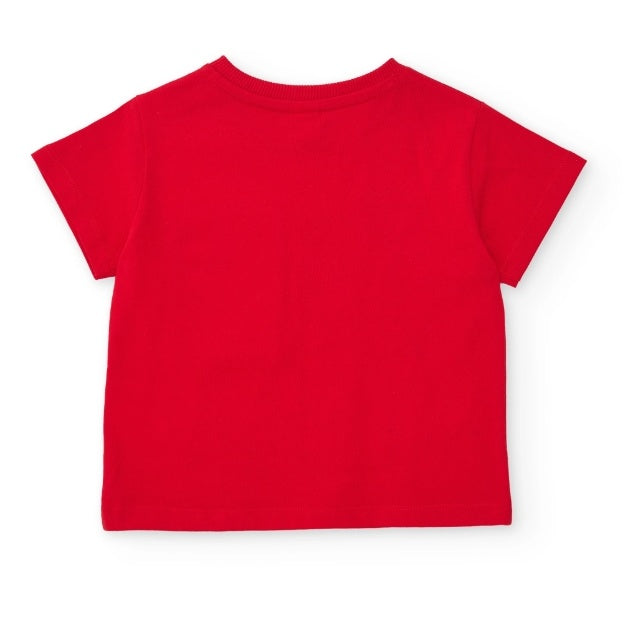 T-shirt da bambino in maglia in stile fumetto