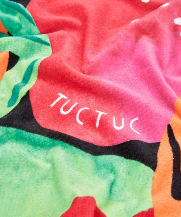 Asciugamano da bambina in maglia con stampa di frutta