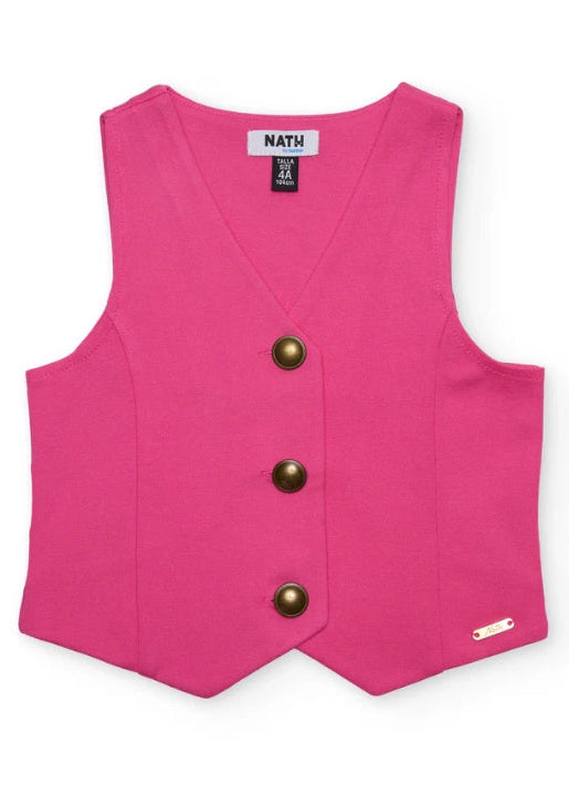 Gilet da bambina in maglia con bottoni metallici,Nath kids