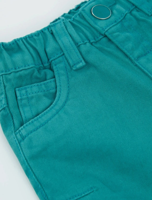 Bermuda da bambino in tessuto con vita elastica