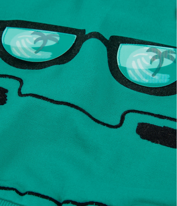 Felpa da bambino in maglia con motivo frontale