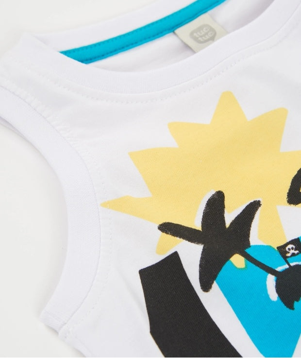 Canottiera in maglia da bambino con spalline