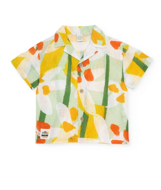 Camicia da bambino in tessuto e tessuto traspirante