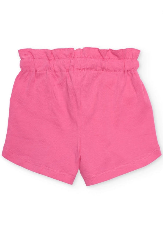 Completo da bambina in maglia con grande stampa