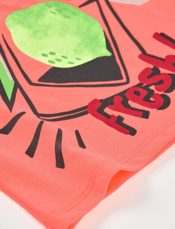 T-shirt da bambino in maglia con motivo in stile pop