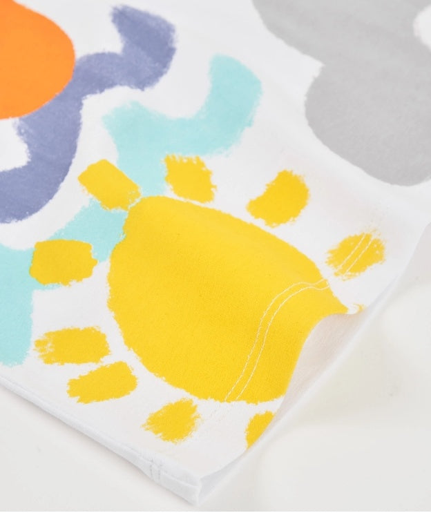 T-shirt da bambina in maglia con maniche arricciate