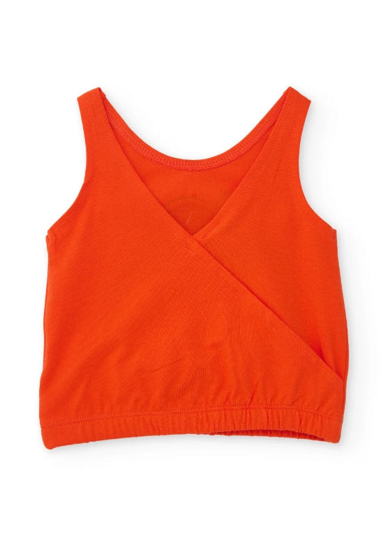 Completo da bambina in maglia con motivo floreale