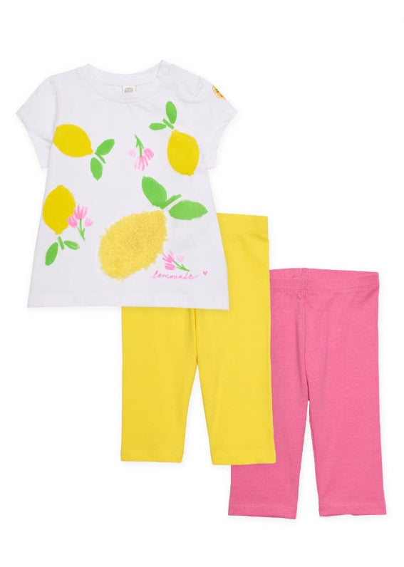 Completo da bambina in maglia tre pezzi