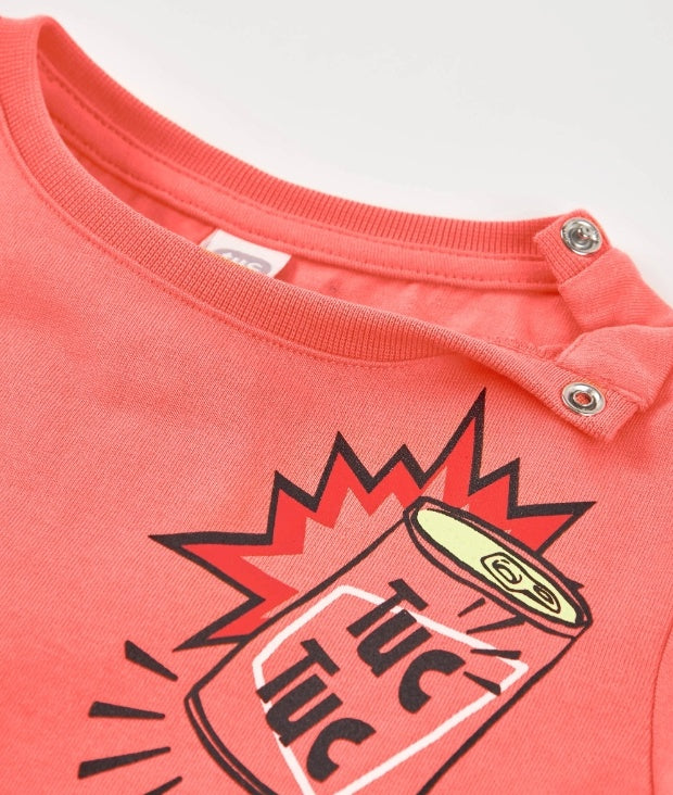 T-shirt da bambino in maglia con motivo in stile pop